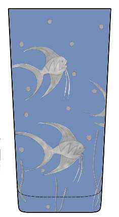 Fish L'Art Deco Azure by Artel