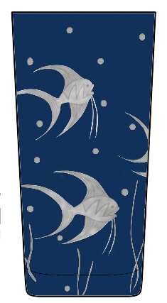Fish L'Art Deco Ink (Dark Blue) by Artel