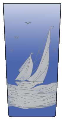 Golden Age of Yachting Blue by Artel