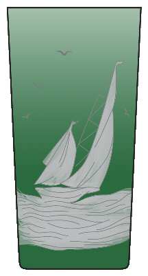 Golden Age of Yachting British Racer Green by Artel