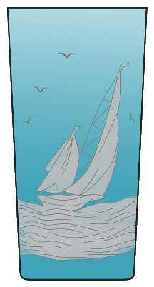 Golden Age of Yachting Peacock (Teal) by Artel