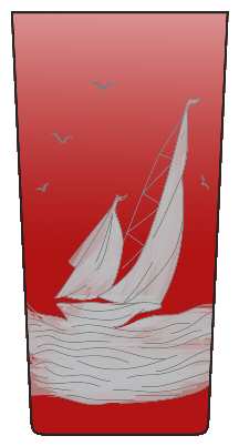 Golden Age of Yachting Red by Artel
