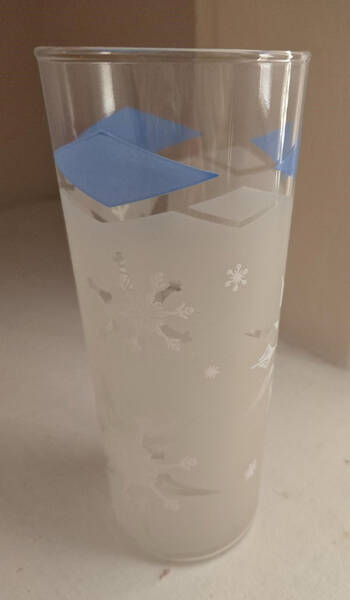 White and Frosted Snowflake by Anchor Hocking