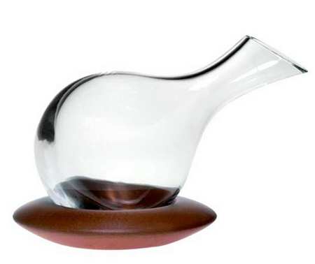Delicanter Open Decanter & Wood Stand