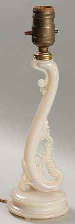 Aladdin Lamps G-30 Fancy Foot Ivory Alacite Boudoir Lamp-Base