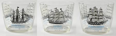 Schooners Blue Ice Bucket by Hazel-Atlas