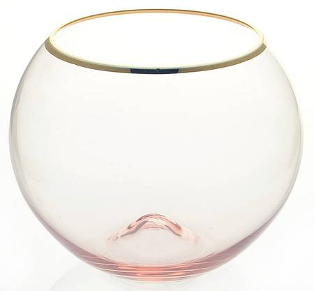 Gilded Rim Stemless Wine