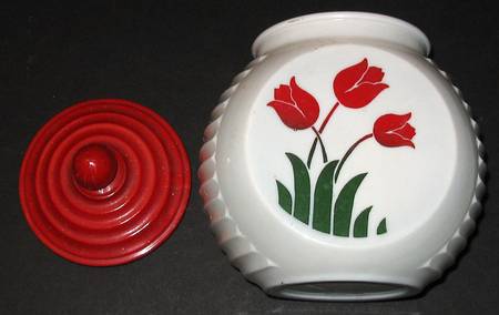 Red Tulips by Anchor Hocking