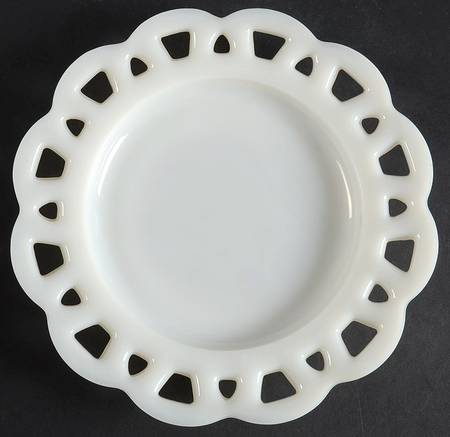 Lace Edge MilkGlass by Hazel-Atlas
