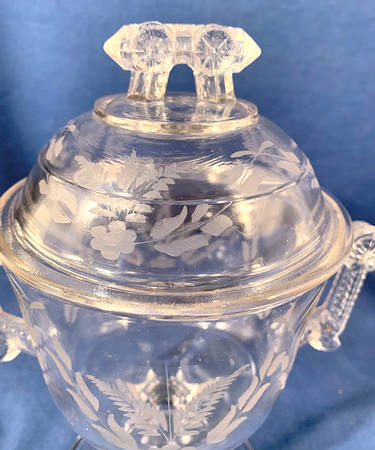 Wheel and Comma Dec. #1 Lid for Sugar Bowl