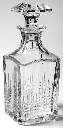 Nancy (Cut) Square Decanter with Stopper by Baccarat