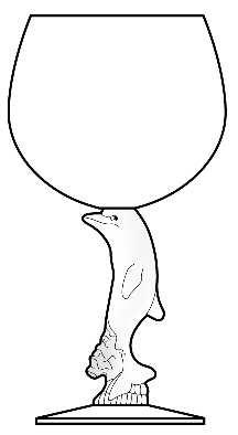 Dolphin Water Goblet