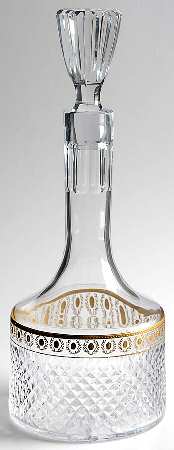 Palais (Gold Trim) Decanter & Stopper