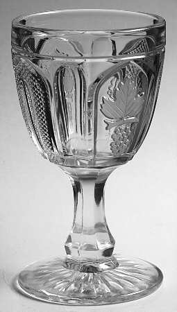 Magnet and Grape Clear Water Goblet