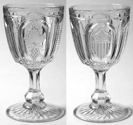 Magnet and Grape Clear Water Goblet