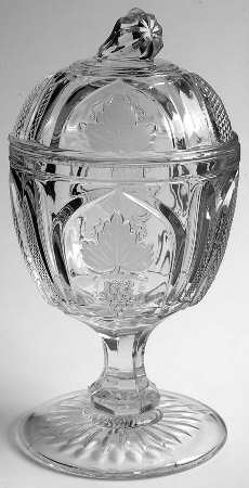 Magnet and Grape Clear Sugar Bowl & Lid