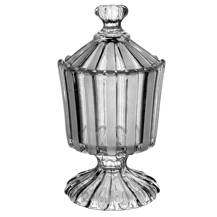 Frosted Ribbon Sugar Bowl & Lid