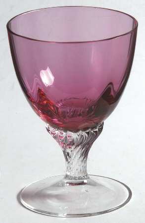 Lisa Cranberry (Optic, Straight Bowl) Cordial Glass