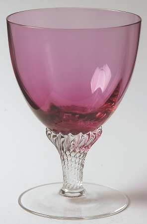 Lisa Cranberry (Optic, Straight Bowl) Wine Glass