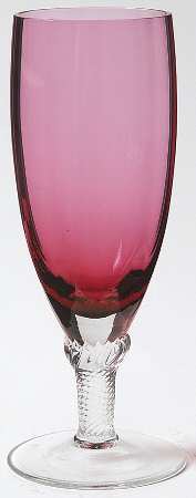 Lisa Cranberry (Optic, Straight Bowl) Juice Glass