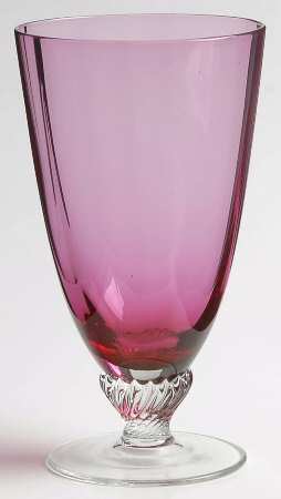 Lisa Cranberry (Optic, Straight Bowl) Juice Glass