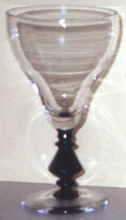 894 (Black Stem, Clear Bowl) by Bryce