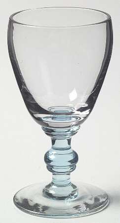 Early American Blue Wine Glass by Bryce