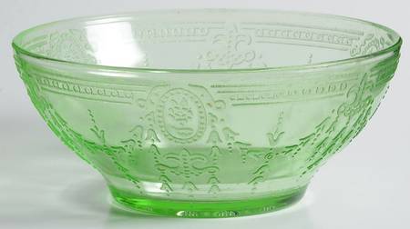 Rose Cameo Green Cereal Bowl