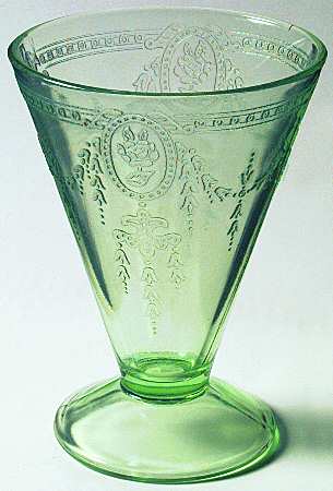 Rose Cameo Green Footed Tumbler