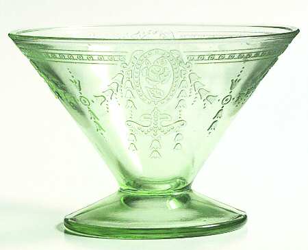 Rose Cameo Green Low Sherbet