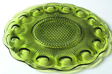 St Genevieve Green 11" Sandwich Plate