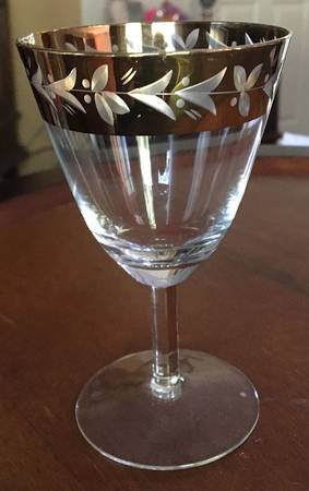 BOC12 Gold (No Trim on Foot) Cordial Glass