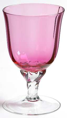 Liza Cranberry (Optic, Flared Bowl) Wine Glass