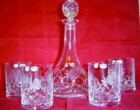 B8H8 Decanter & Stopper by Crystalite Bohemia