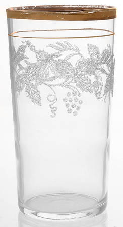 Decoration 806 Clear (Gold Trim) 10 Oz Flat Tumbler
