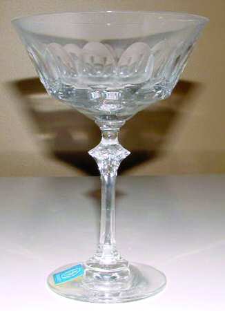 Reflections Champagne/Tall Sherbet by Belkraft Crystal