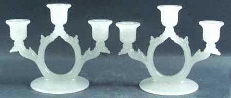 BGC6 White (Set of 2) 3 Light Candlestick by Beaumont