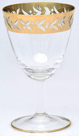 BOC12 Gold (Gold Trim on Foot) Wine Glass