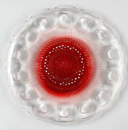 St Genevieve Ruby Stain 10" Sandwich Plate