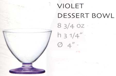 Tulip Violet Footed Dessert