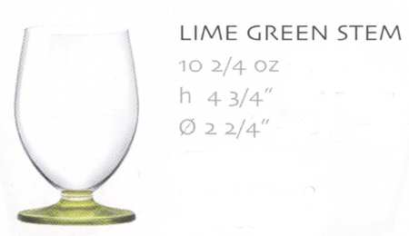 Tulip Lime Green Juice Glass