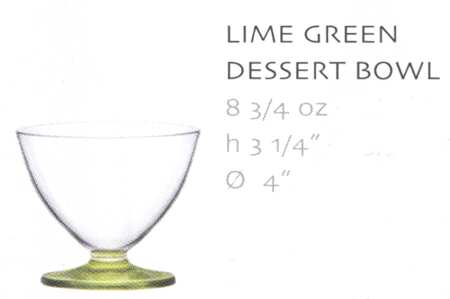 Tulip Lime Green Footed Dessert