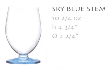 Tulip Sky Blue Juice Glass