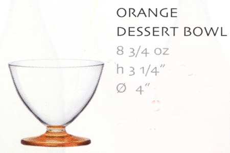 Tulip Orange Footed Dessert
