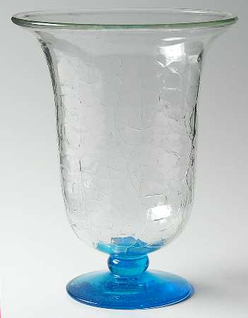 Vases #C58L 8" Crackled Flared Vase by Blenko