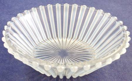 Beatty Rib White Opalescent 4" Round Bowl by Beatty