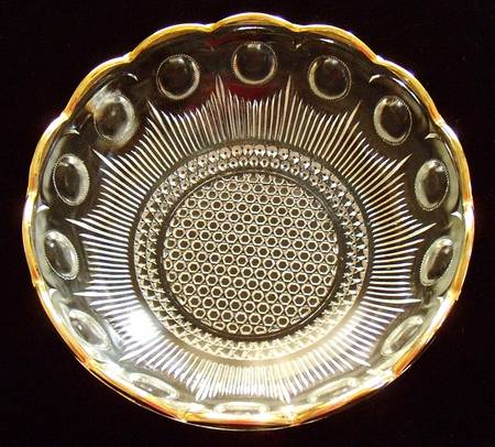 St Genevieve Clear (Gold Trim) Small Fruit Dessert Bowl
