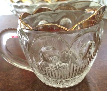 St Genevieve Clear (Gold Trim) Creamer