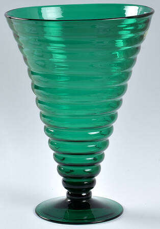 Vases #9101 11" Rippled Cone Shape Vase by Blenko