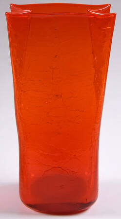 Vases #8813M 10" Paper Bag Vase with Crackled Finish